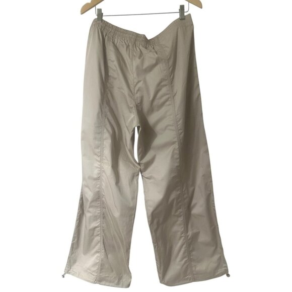 New Agolde Dakota Track Pant In Truffle Size Large Wide Leg Cotton Lightweight - Picture 9 of 16